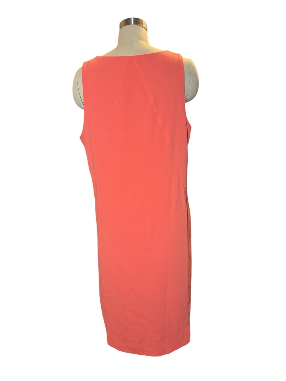 Trina Turk Coral Sleeveless V-Neck Shift Dress Size L - Picture 3 of 4